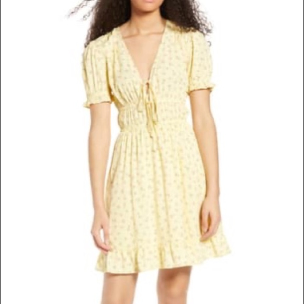 Floral Elastic Waist Minidress